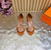 HM 26S MARQUISE SANDAL 45MM IN CARAMEL BROWN CALFSKIN