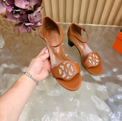 HM 26S MARQUISE SANDAL 45MM IN CARAMEL BROWN CALFSKIN