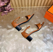 HM 26S MARQUISE SANDAL 45MM IN CARAMEL BROWN CALFSKIN