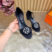 HM 26S MARQUISE SANDAL 45MM IN BLACK CALFSKIN
