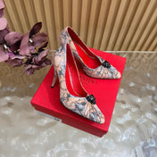 VALENTINO 26S HIGH-HEEL 100 MM IN MULTICOLOR SNAKESKIN 