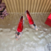 VALENTINO 26S HIGH-HEEL 100 MM IN MULTICOLOR SNAKESKIN 