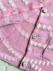 Chanel 25P Cardigan Pink Mix White Cashmere 237302