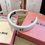 SIMPLE HAIRBAND IN WHITE TWEED 282733