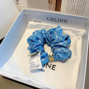 CERULEAN BLUE WRINKLED FABRIC SCRUNCHIE 358223
