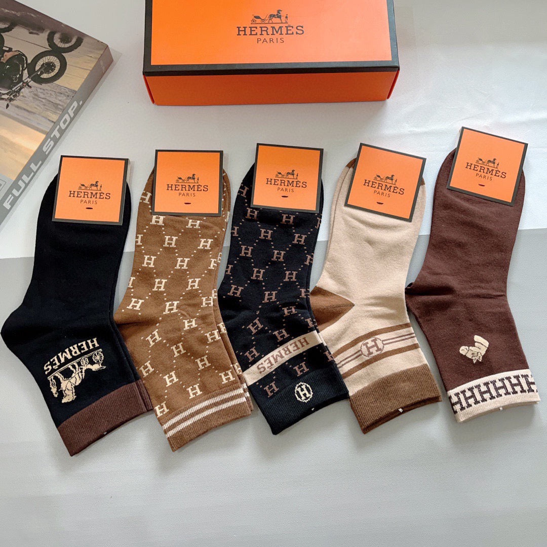 HERMES 26S ANKLE SOCKS 897438 (1 BOX)