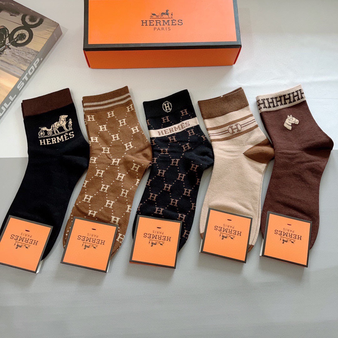HERMES 26S ANKLE SOCKS 897438 (1 BOX)