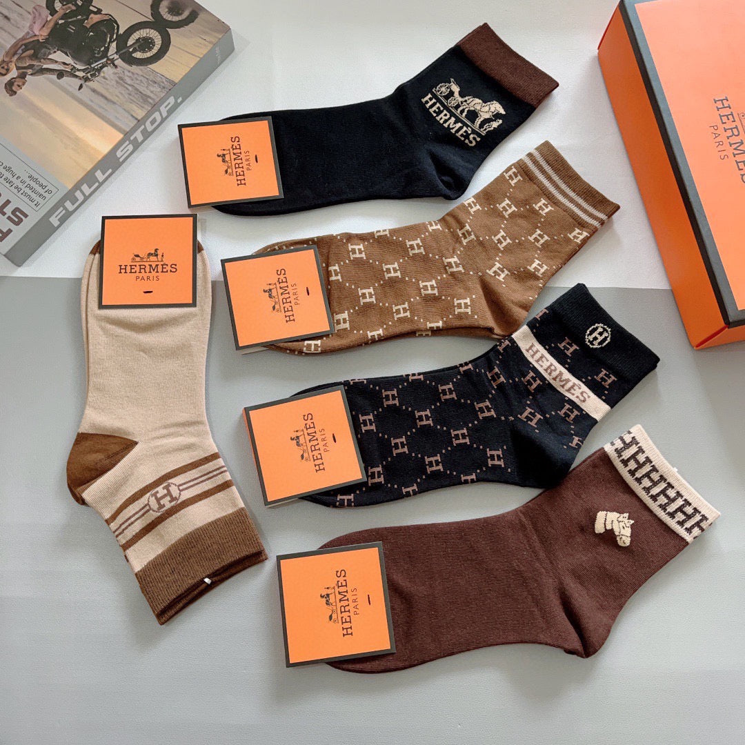 HERMES 26S ANKLE SOCKS 897438 (1 BOX)