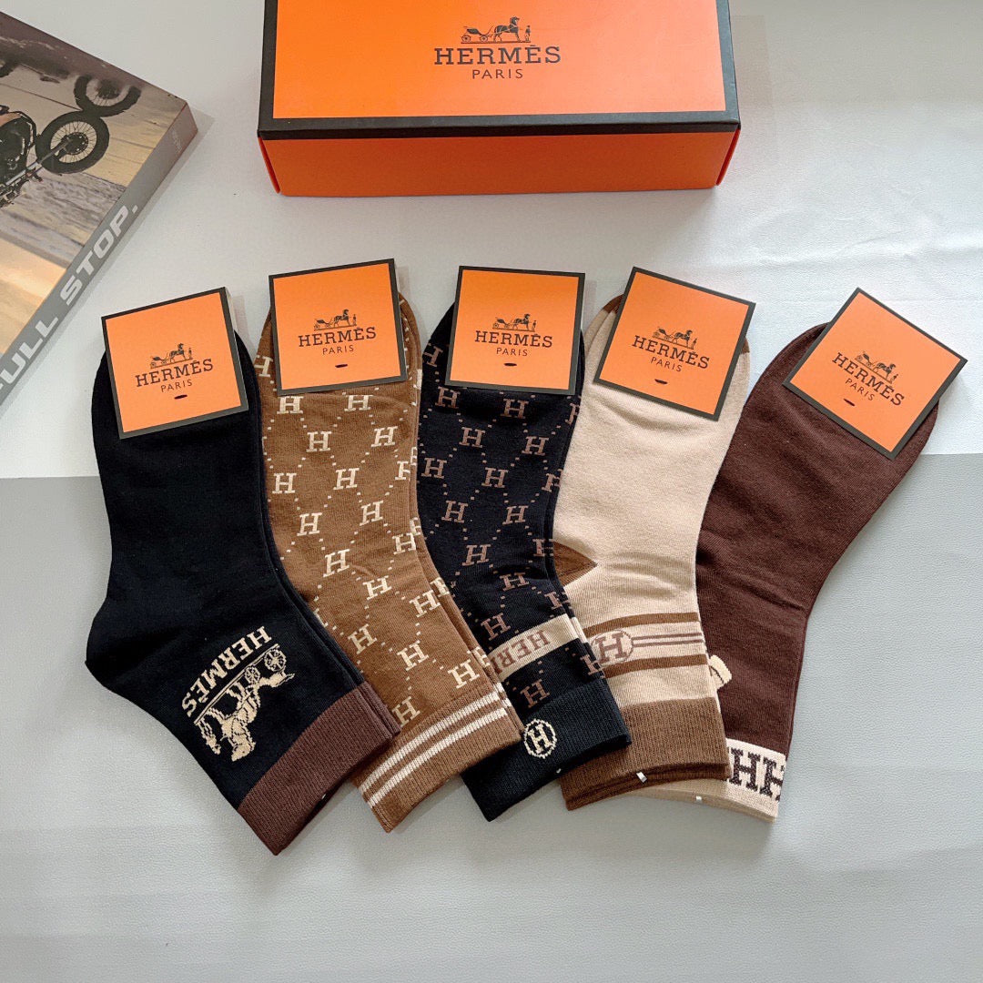 HERMES 26S ANKLE SOCKS 897438 (1 BOX)