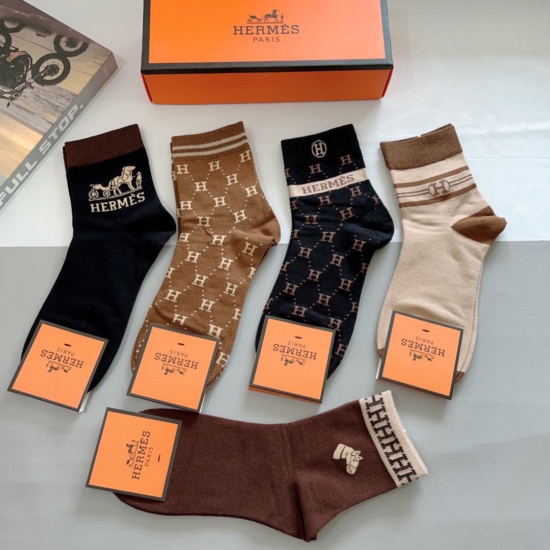 HERMES 26S ANKLE SOCKS 897438 (1 BOX)