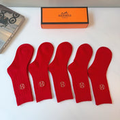 HERMES 26S CREW SOCKS 166960 (1 BOX)