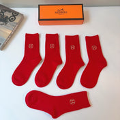 HERMES 26S CREW SOCKS 166960 (1 BOX)