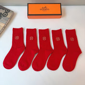 HERMES 26S CREW SOCKS 166960 (1 BOX)