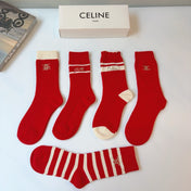 CELINE 26S CREW SOCKS 166961 (1 BOX)