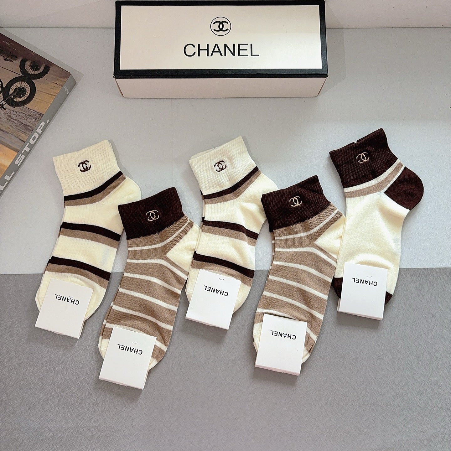CHANEL 26S ANKLE SOCKS 412393 (1 BOX)