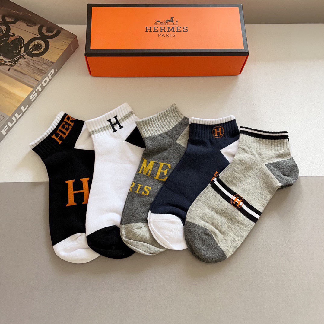 HERMES 26S ANKLE SOCKS 398696 (1 BOX)