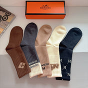 HERMES 26S CREW SOCKS 273855 (1 BOX)
