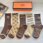HERMES 26S CREW SOCKS 400408 (1 BOX)