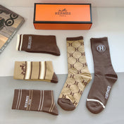 HERMES 26S CREW SOCKS 400408 (1 BOX)