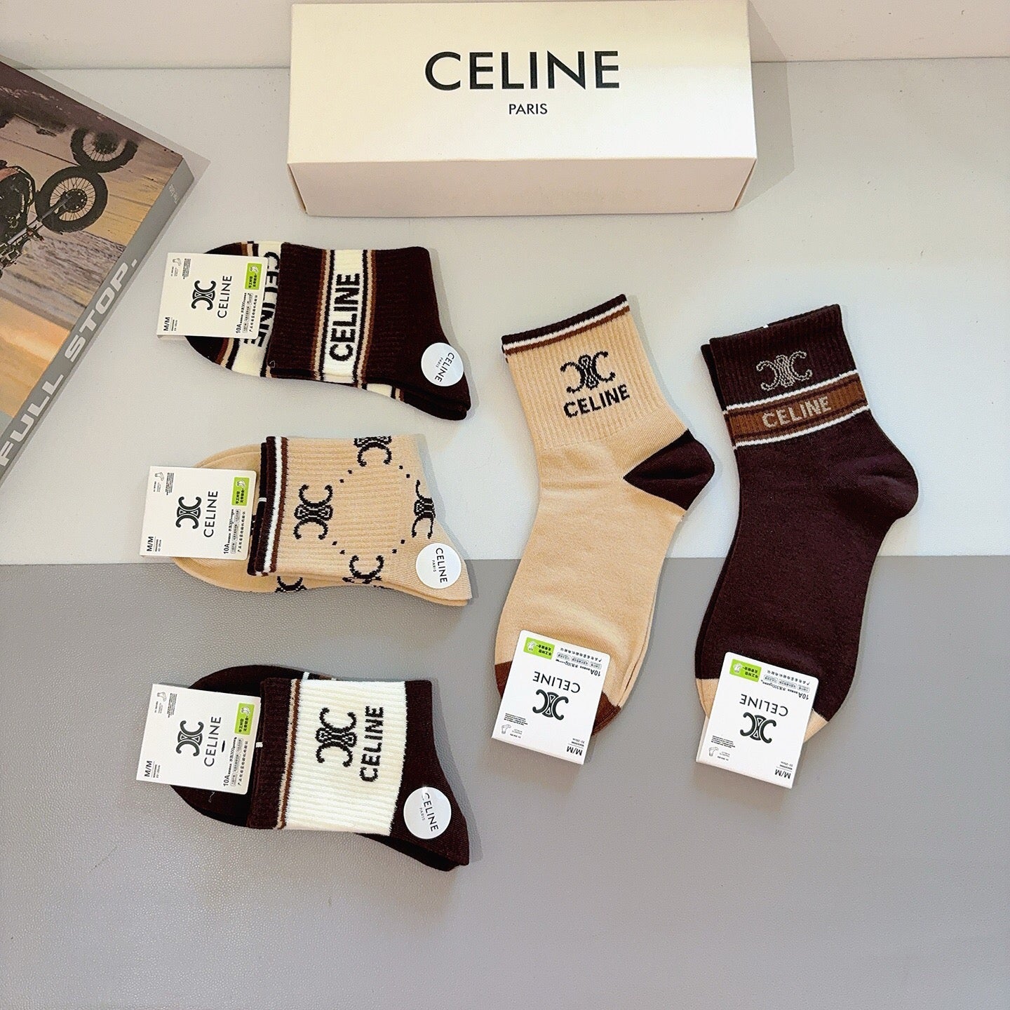 CELINE 26S ANKLE SOCKS 403783 (1 BOX)