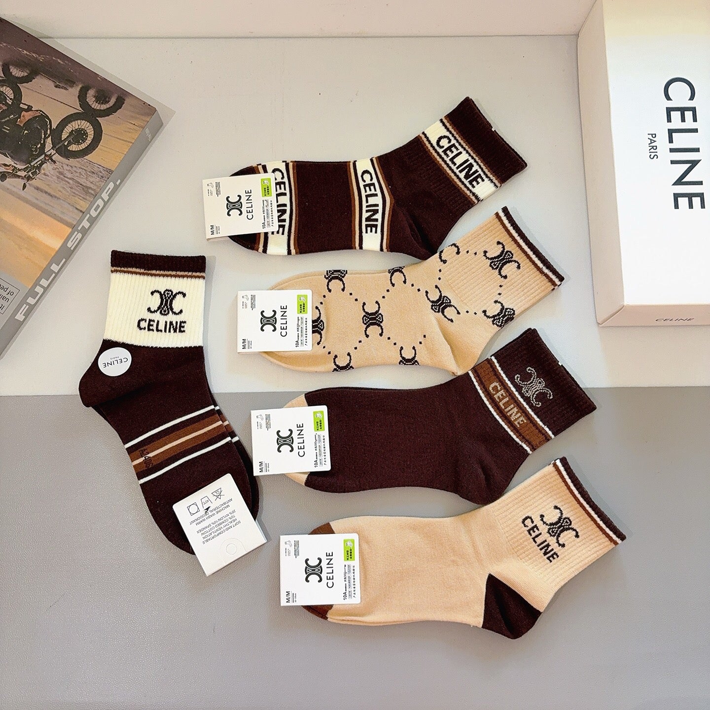 CELINE 26S ANKLE SOCKS 403783 (1 BOX)
