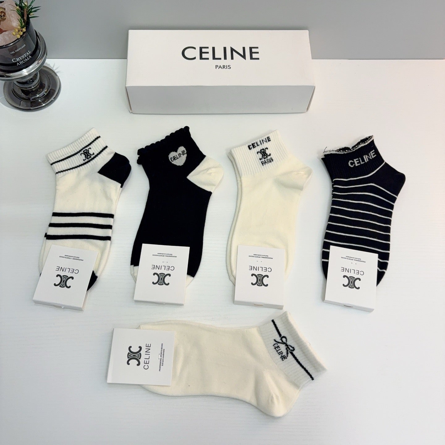 CELINE 26S ANKLE SOCKS 403595 (1 BOX)