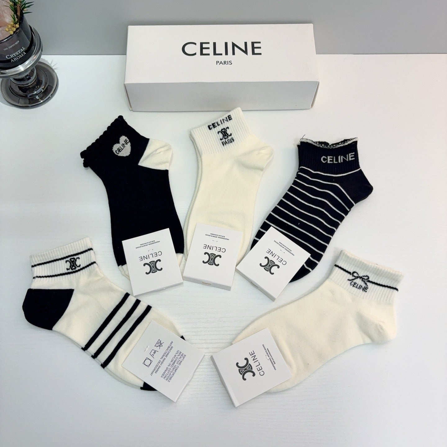 CELINE 26S ANKLE SOCKS 403595 (1 BOX)