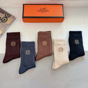 HERMES 26S CREW SOCKS 265616 (1 BOX)