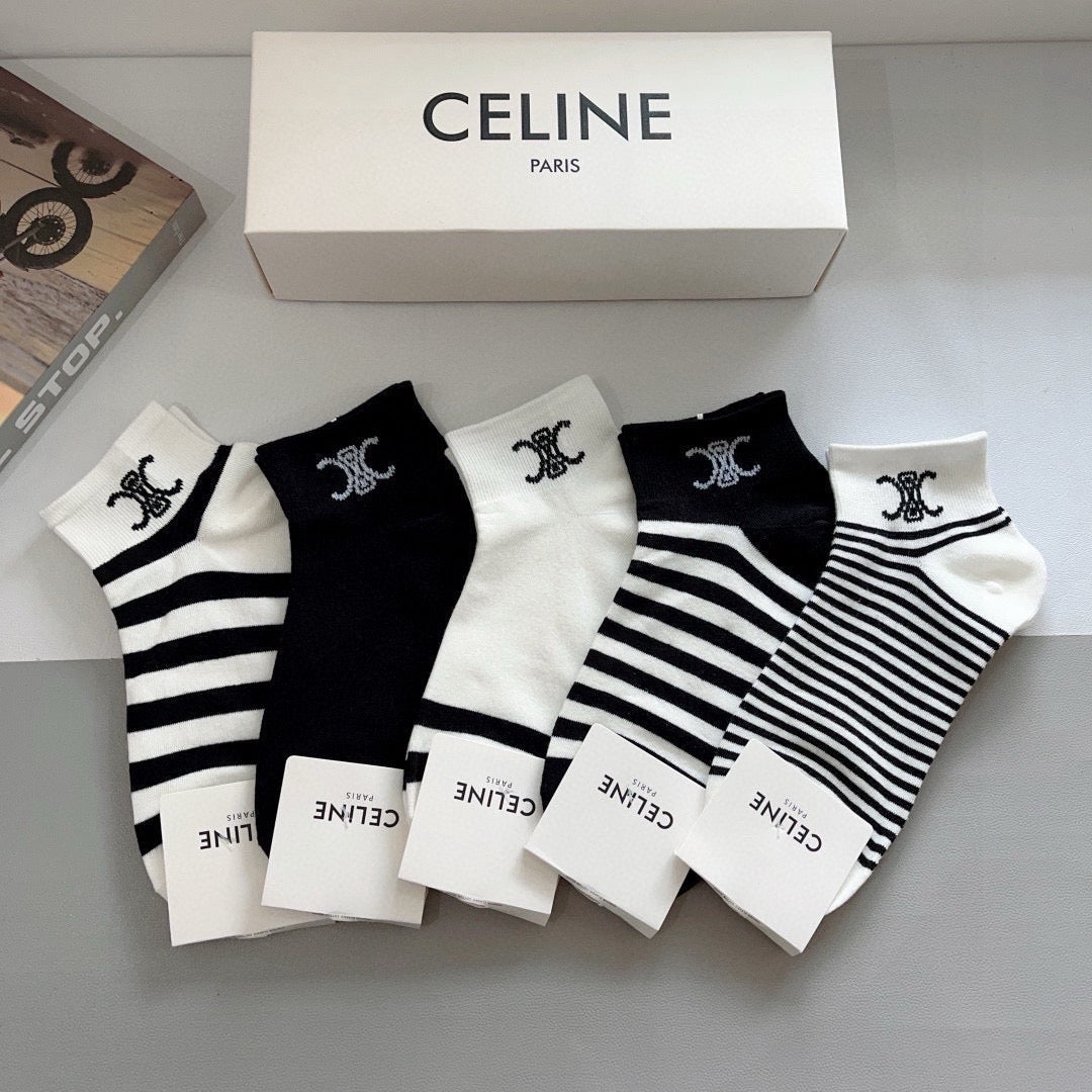CELINE 26S ANKLE SOCKS 408696 (1 BOX)