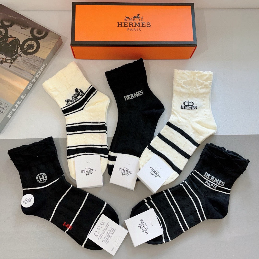 HERMES 26S ANKLE SOCKS 283671 (1 BOX)