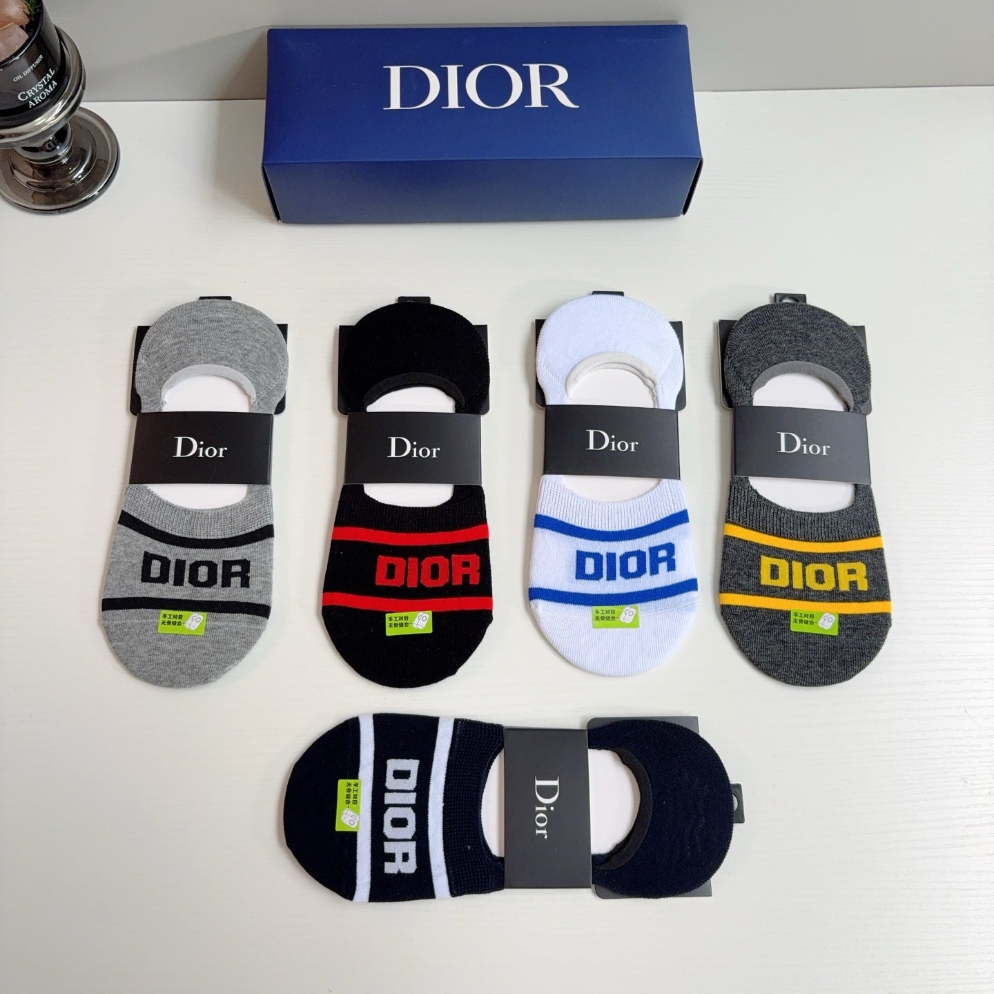 DIOR 26S NO-SHOW SOCKS 415774 (1 BOX)