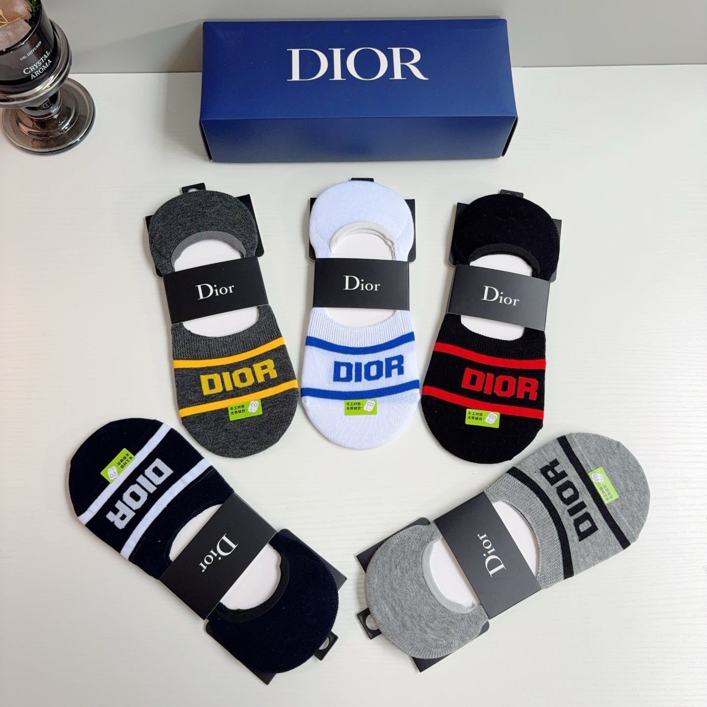 DIOR 26S NO-SHOW SOCKS 415774 (1 BOX)