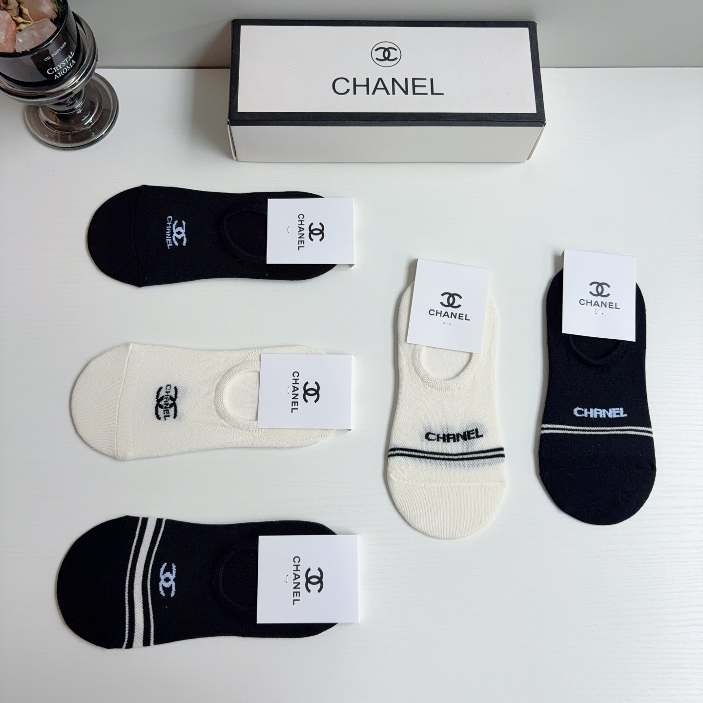 CHANEL 26S NO-SHOW SOCKS 412412 (1 BOX)