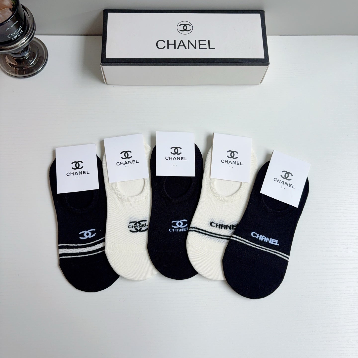 CHANEL 26S NO-SHOW SOCKS 412412 (1 BOX)