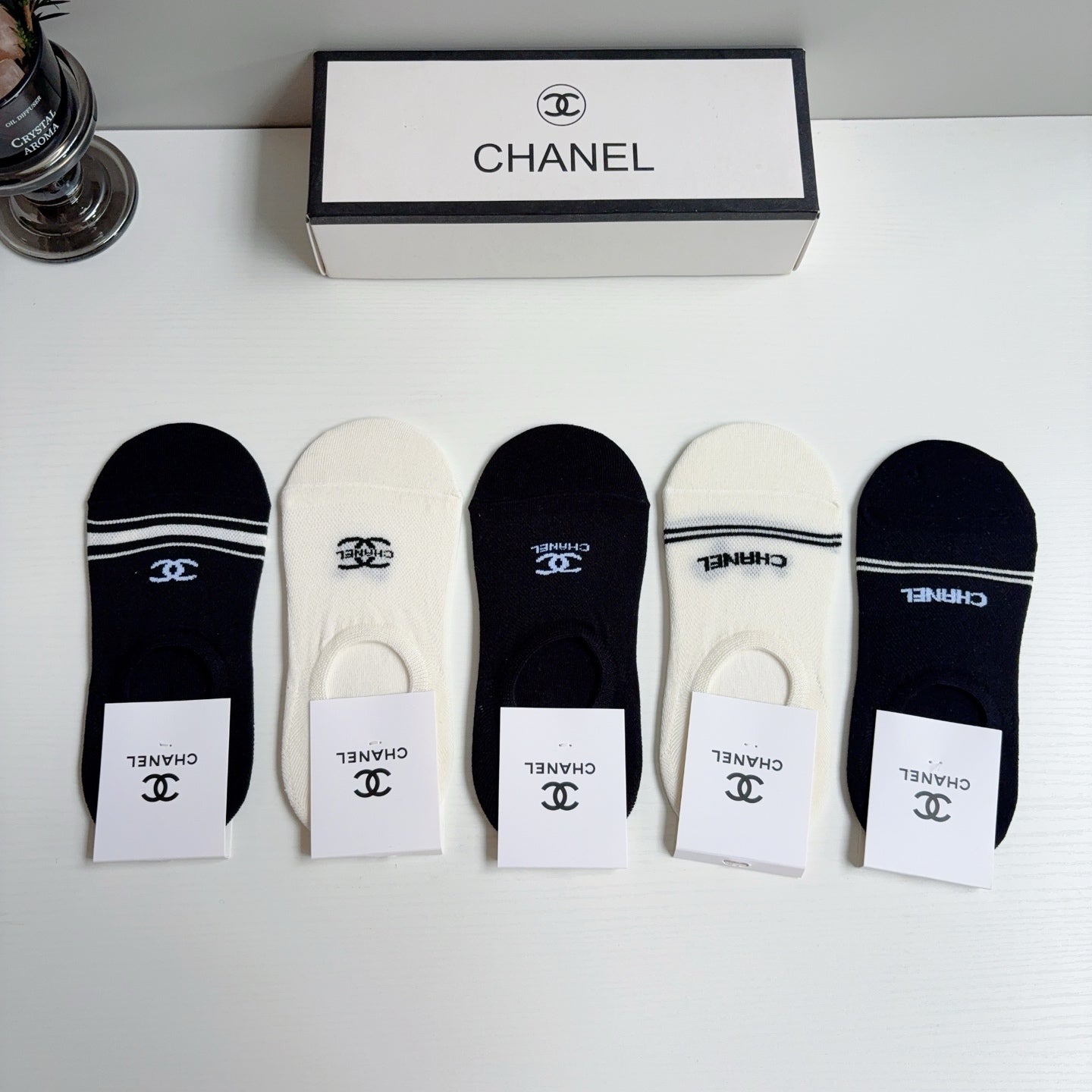 CHANEL 26S NO-SHOW SOCKS 412412 (1 BOX)