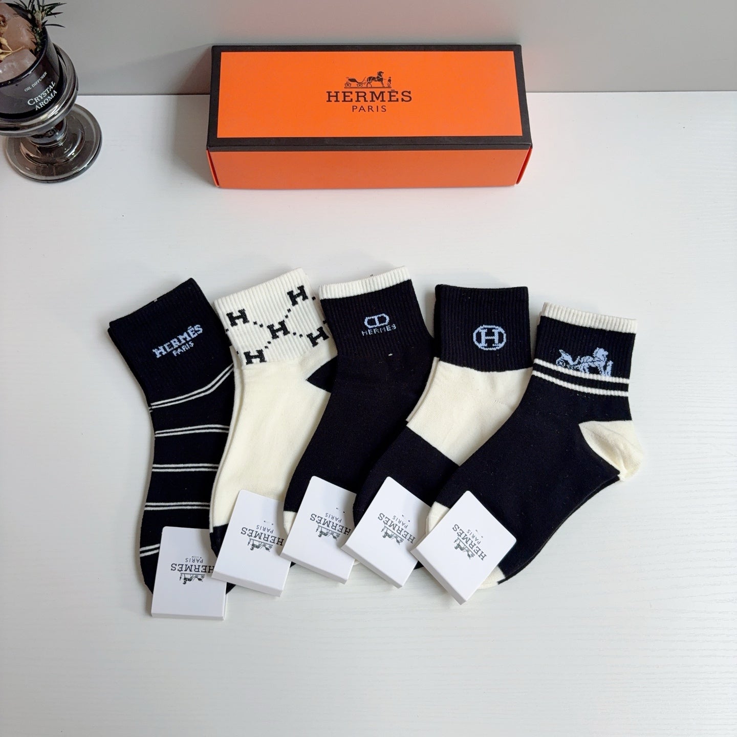 HERMES 26S ANKLE SOCKS 405353 (1 BOX)