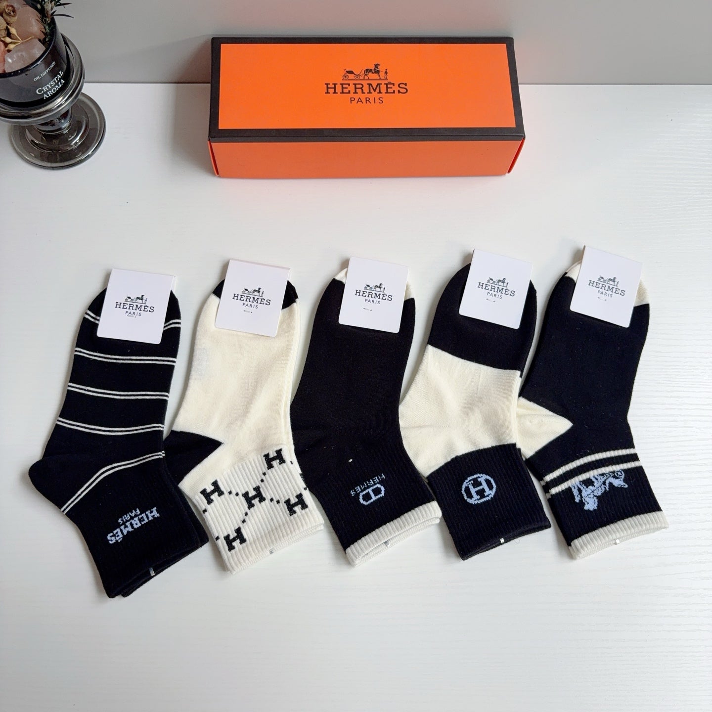 HERMES 26S ANKLE SOCKS 405353 (1 BOX)