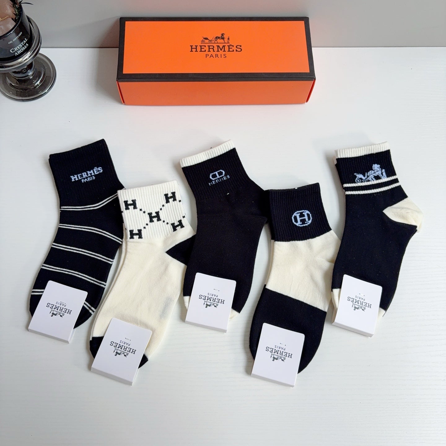HERMES 26S ANKLE SOCKS 405353 (1 BOX)