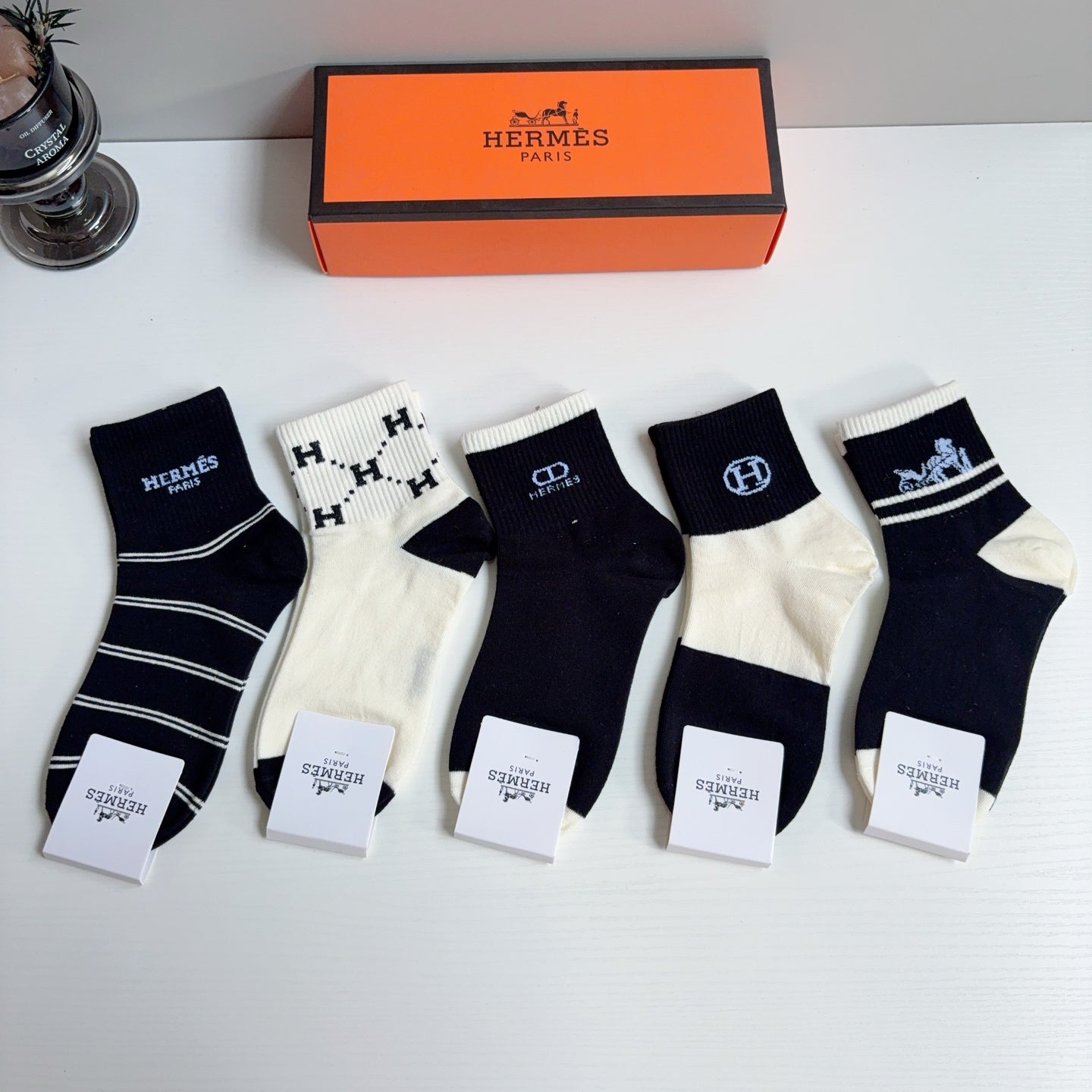 HERMES 26S ANKLE SOCKS 405353 (1 BOX)