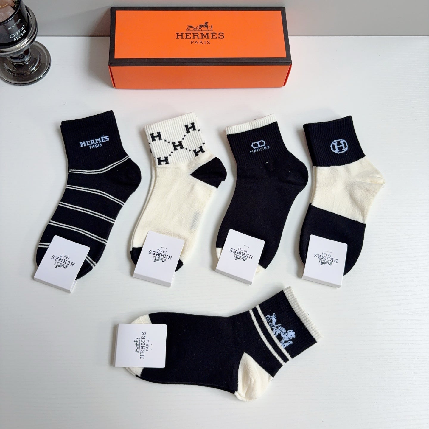 HERMES 26S ANKLE SOCKS 405353 (1 BOX)