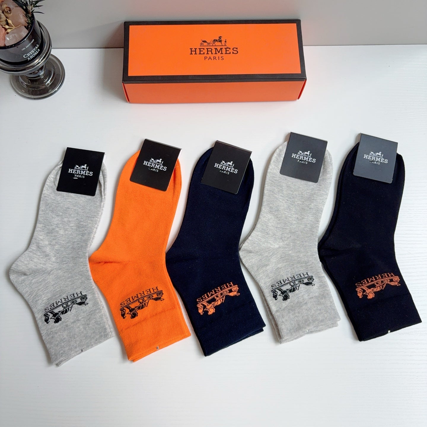 HERMES 26S ANKLE SOCKS 407146 (1 BOX)