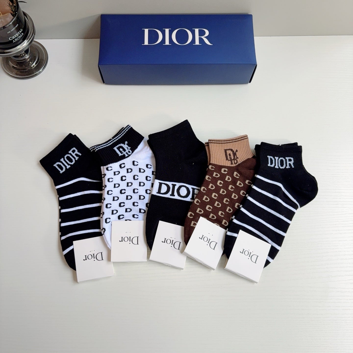DIOR 26S ANKLE SOCKS 407150 (1 BOX)