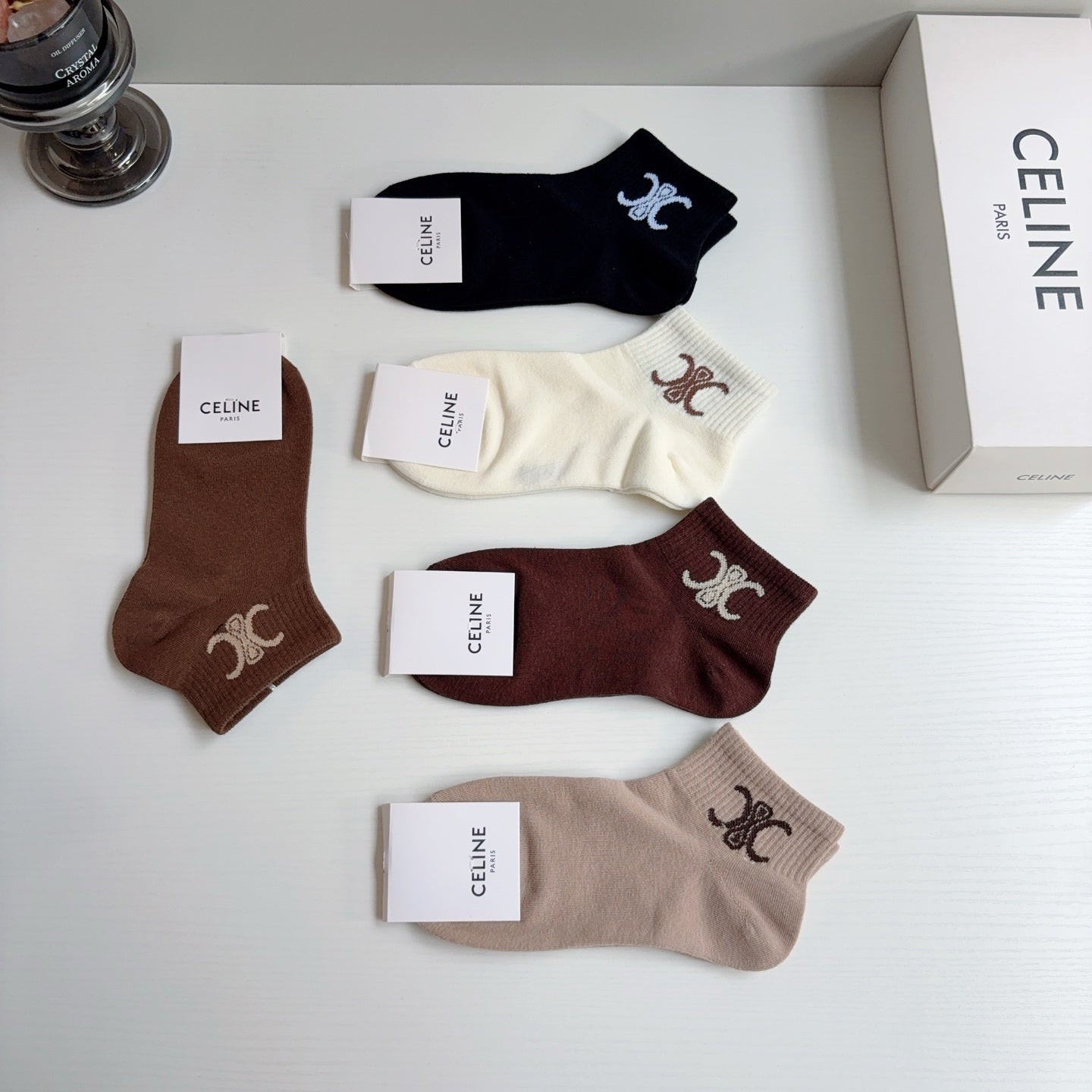 CELINE 26S ANKLE SOCKS 408716 (1 BOX)