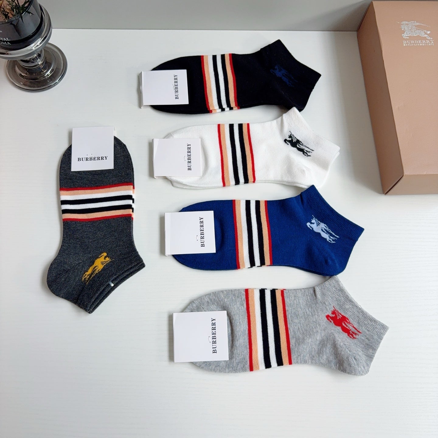 BURBERRY 26S ANKLE SOCKS 408719 (1 BOX)