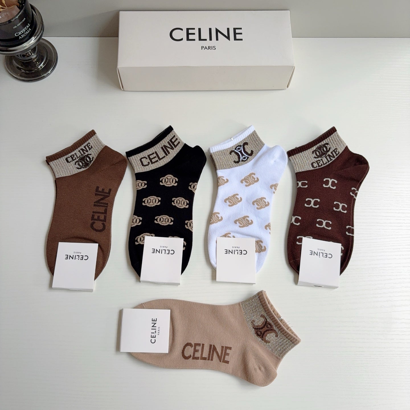 CELINE 26S ANKLE SOCKS 410373 (1 BOX)