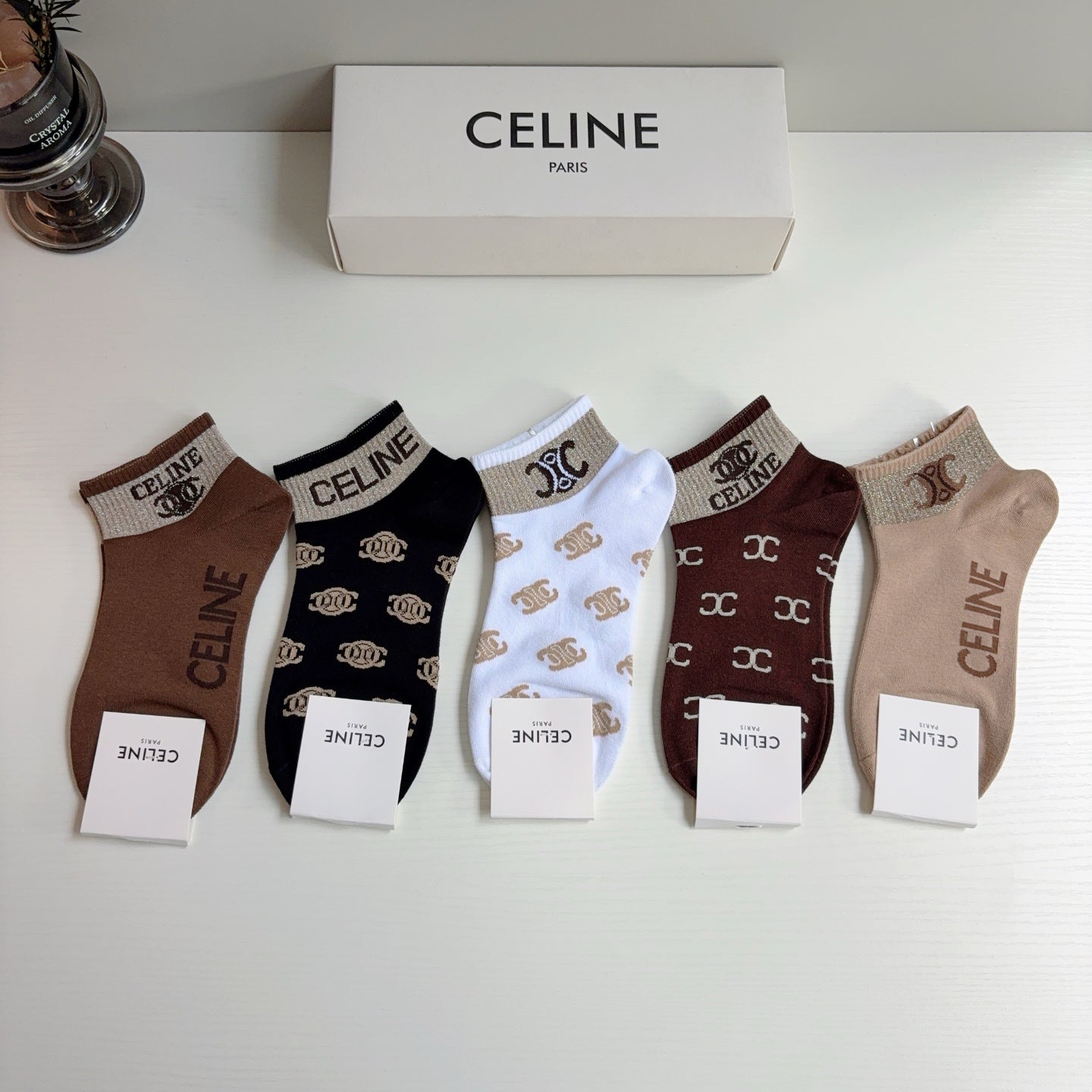CELINE 26S ANKLE SOCKS 410373 (1 BOX)
