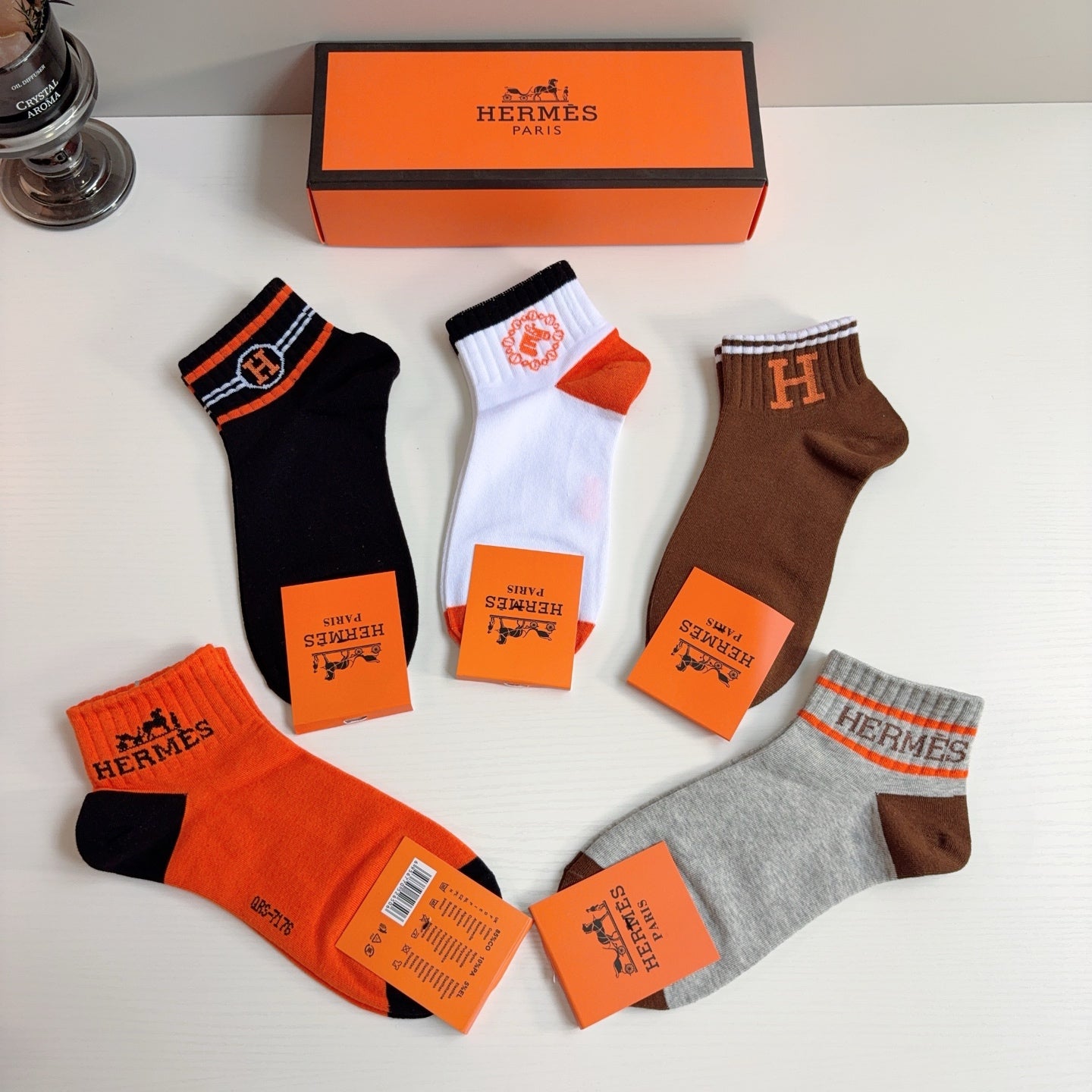 HERMES 26S ANKLE SOCKS 410377 (1 BOX)