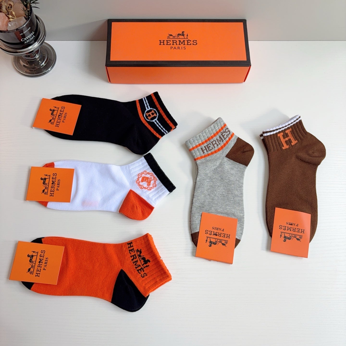 HERMES 26S ANKLE SOCKS 410377 (1 BOX)