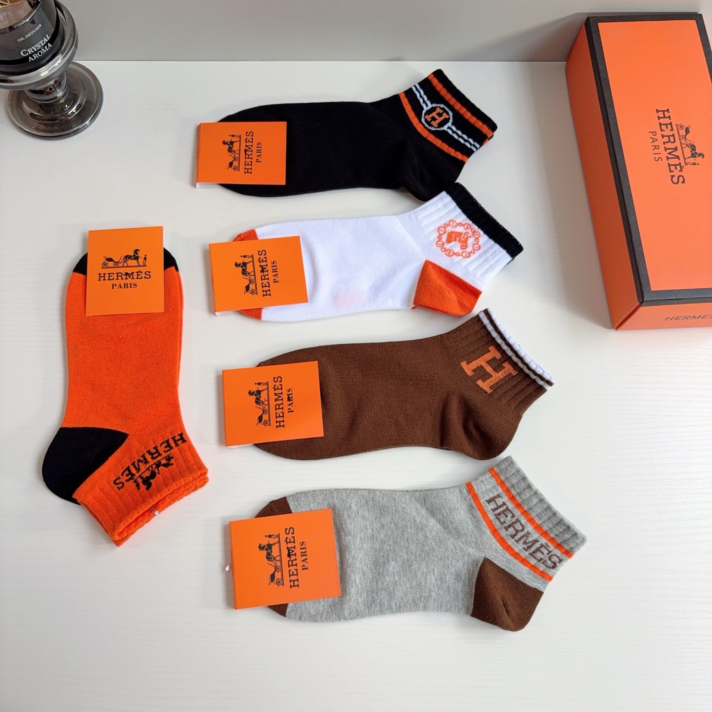HERMES 26S ANKLE SOCKS 410377 (1 BOX)