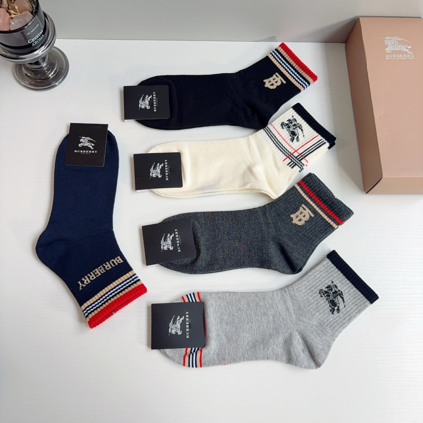 BURBERRY 26S ANKLE SOCKS 421061 (1 BOX)